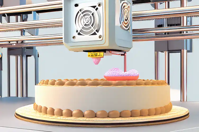 3D Drucker erstellt Torte